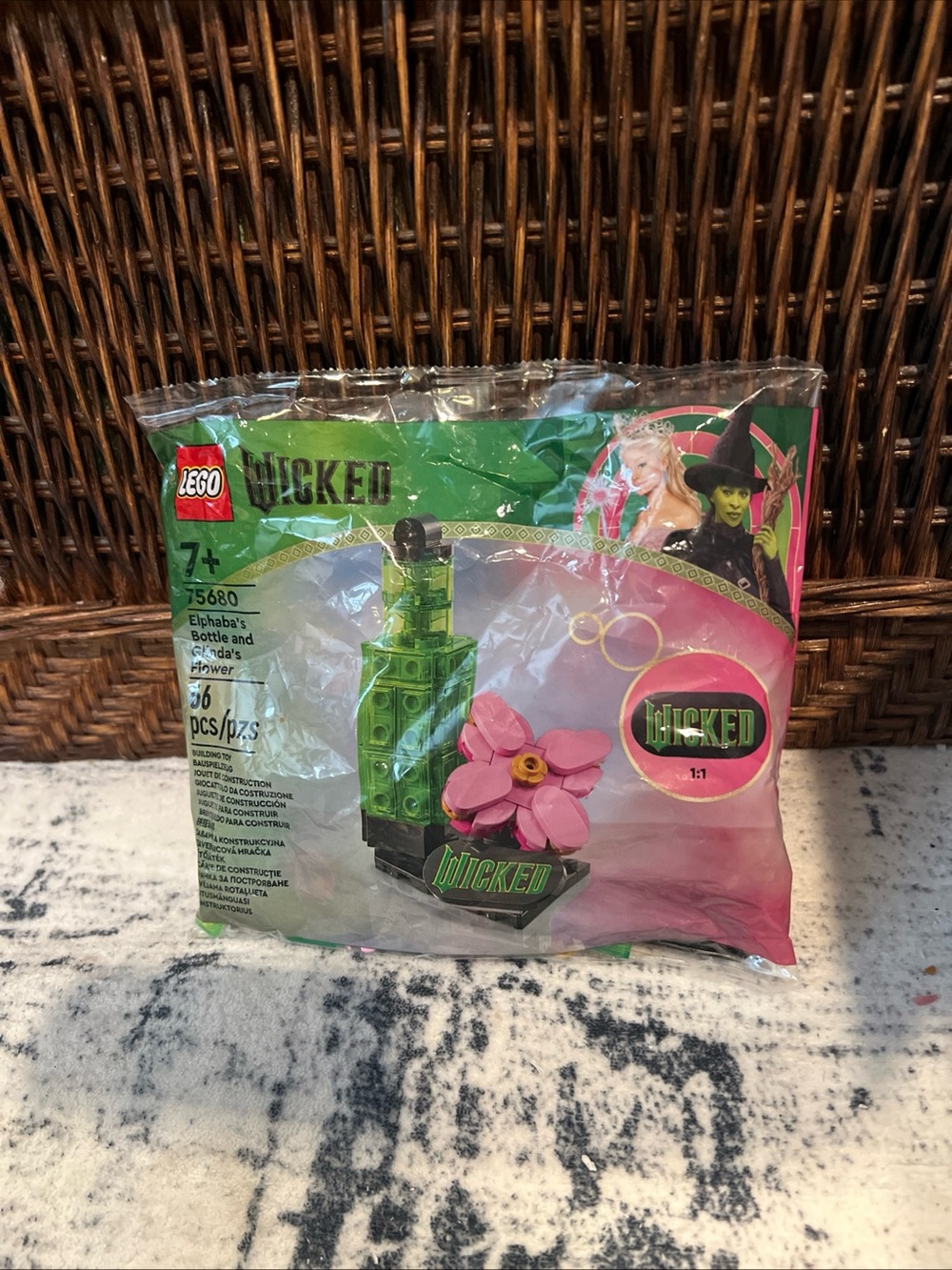 LEGO Wicked 75680 Elphaba's Bottle & Glinda's Flower Polybag, 66 pcs